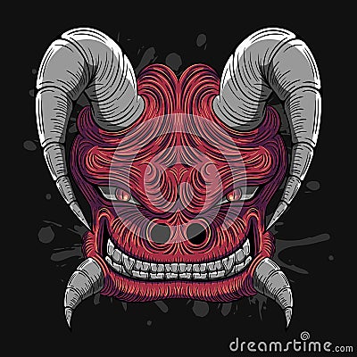 Revealing the demons within, captivating image of a demonic entity that represents the dark side and humanity's fears Vector Illustration