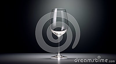 empty wine glass against a clean, plain background Stock Photo