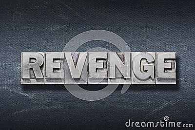 Revenge word den Stock Photo