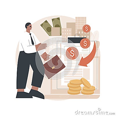 Revenue agency abstract concept vector illustration. Vector Illustration