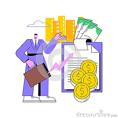 Revenue agency abstract concept vector illustration. Vector Illustration