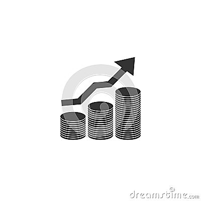 Revenue icon in simple design. Vector illustration Vector Illustration