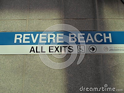 Revere Beach Station, Revere, MA, USA Editorial Stock Photo