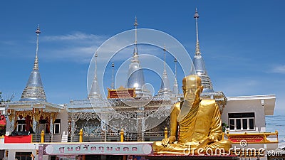 Revered Buddhist monk Luang Phor Tuad Editorial Stock Photo