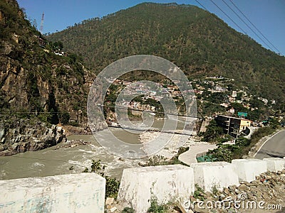 Revers of India on the way badrinath Stock Photo