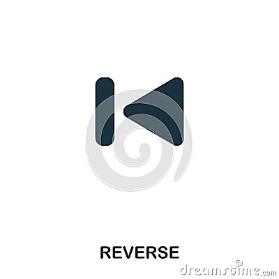 Reverse icon. Line style icon design. UI. Illustration of reverse icon. Pictogram isolated on white. Ready to use in web Vector Illustration