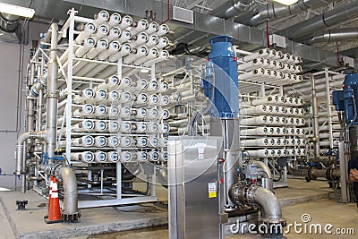 Reverse osmosis water treatment facility Editorial Stock Photo