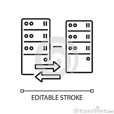 Reverse proxy linear icon Vector Illustration