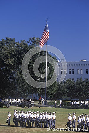 Review of Cadets, The Citadel Military College, Charleston, South Carolina Editorial Stock Photo