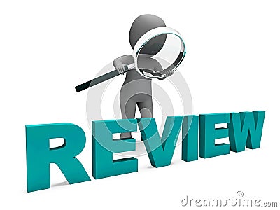 Review Character Shows Assess Reviewing Evaluate And Reviews Stock Photo