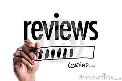 Reviews on a conceptual image Stock Photo