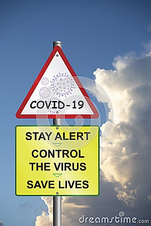 Revised UK government prevention message Stock Photo