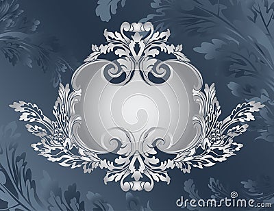 Revival ornate frame stencil Vector Illustration