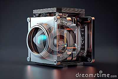 A revolutionary computer device that uses quantum mechanics principles to perform complex calculations at incredible Cartoon Illustration