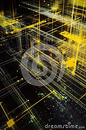 Revolutionary data block system visualizing information storage and transfer through precisely engineered geometric formations Stock Photo