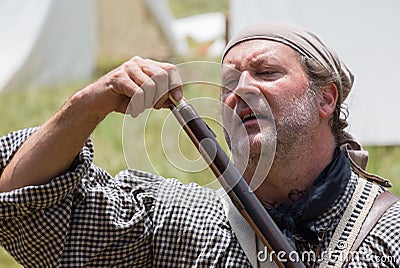 Revolutionary War Reenactment Editorial Stock Photo