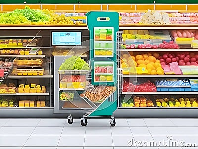 Revolutionize Your Shopping Experience: Explore the Cutting-Edge Technology of Supermarkets Stock Photo