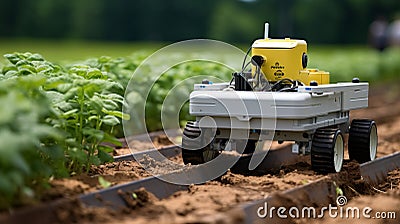 Revolutionizing agriculture robotic assistance and automation transforming farming fields Stock Photo