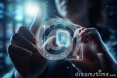 Revolutionizing Transactions with Blockchain-based Digital Identity System and Realistic Visuals Stock Photo