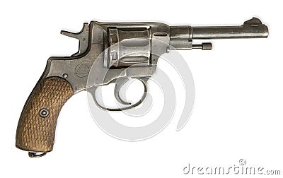 Revolver isolated on white Stock Photo