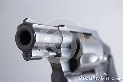 Revolver muzzle Stock Photo