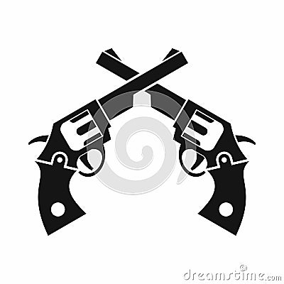 Revolvers icon, simple style Stock Photo