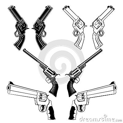 Revolvers Vector Illustration