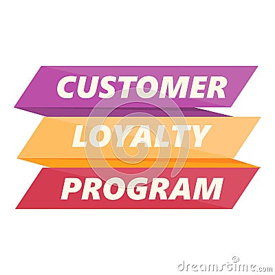 Reward loyalty program icon cartoon vector. Happy consumer Vector Illustration