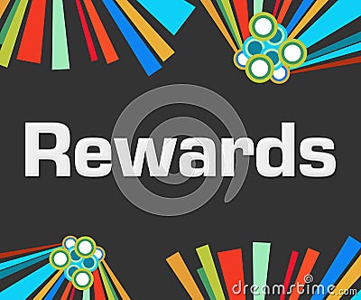 Rewards Dark Colorful Elements Background Stock Photo