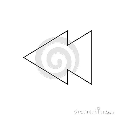 rewind sign icon. Element of web for mobile concept and web apps icon. Thin line icon for website design and development, app Stock Photo