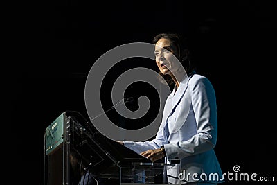 Reyes Maroto. Minister of Industry, Commerce and Tourism of Spain and PSOE candidate for mayor of Madrid. Editorial Stock Photo