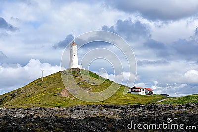 Reykjanes lighthouse Stock Photo