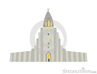 Reykjavik church icon Vector Illustration