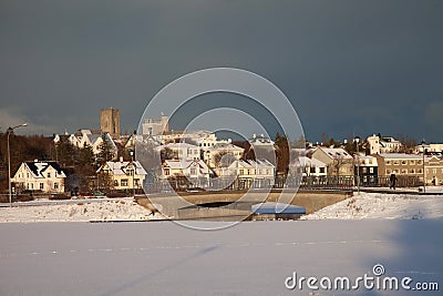 Reykjavik city centre Stock Photo