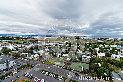 Reykjavik cityscape - colorful buildings Iceland - Capital town of Iceland Editorial Stock Photo