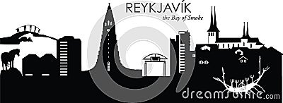 Reykjavik, Iceland Vector Illustration