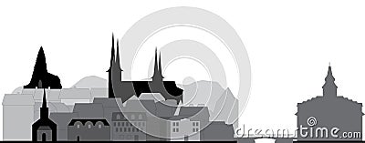 Reykjavik skyline Vector Illustration