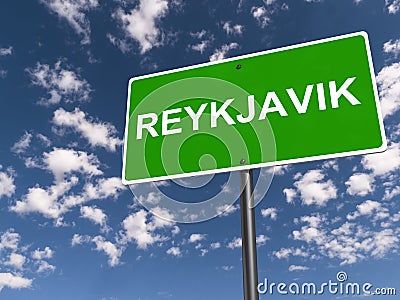 Reykjavik traffic sign Stock Photo
