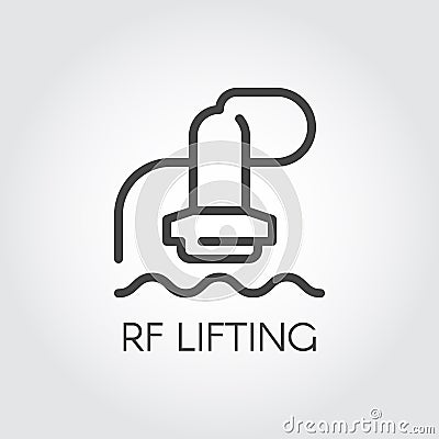 RF lifting concept icon. Beauty and cosmetology treatment. Correction, rejuvenation skin procedure Vector Illustration
