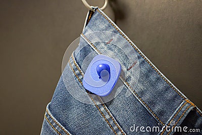 RFID hard tag for clothing Stock Photo