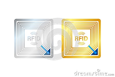RFID Radio Frequency IDentification. Technology concept. Digital technology. Vector stock illustration. Vector Illustration