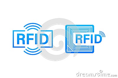 RFID Radio Frequency IDentification. Technology concept. Digital technology. Vector stock illustration. Vector Illustration