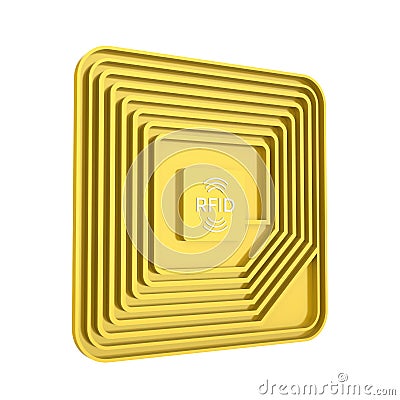 RFID Tag Isolated Stock Photo