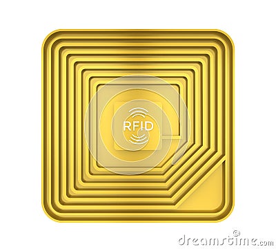 RFID Tag Isolated Stock Photo