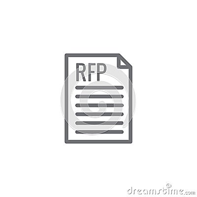 RFP Icon - request for proposal concept or idea Vector Illustration