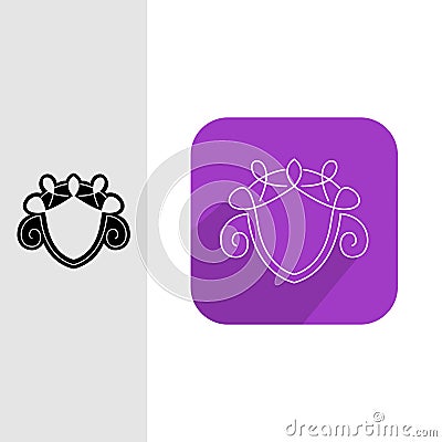 Pretty Feminist Shield Favicon symbol and icon Template vector. highly creative lineart style icon symbol. Vector Illustration