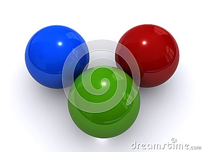 RGB balls Stock Photo