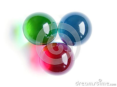 RGB bath balls Stock Photo