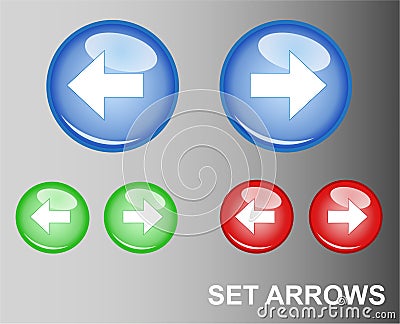 RGB Button Arrows Vector Illustration