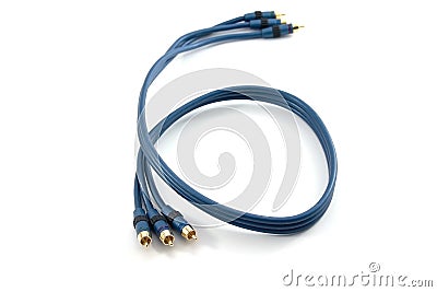 RGB Cable for High Definition TV Stock Photo